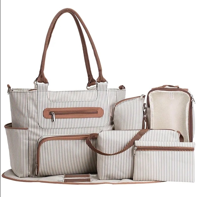 طقم شنط الام و البيبي 6 قطع  (021)